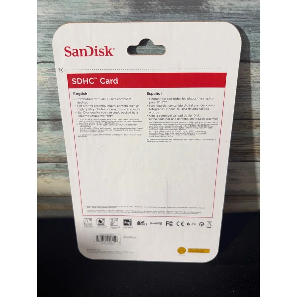 SanDisk SDHC Card 32GB Blue New Class 10 High-Speed Performance SDSDB-032G-B35